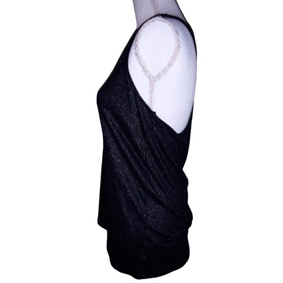 DECREE womens Black Shimmer Racer back Size L - Picture 6 of 10